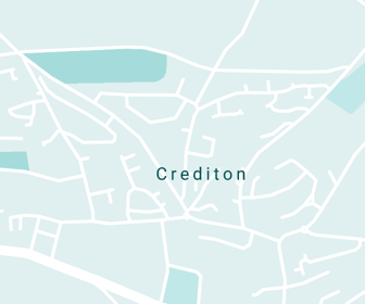 Crediton map