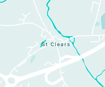 St Clears map