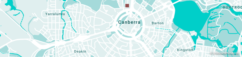 canberra area code map (Canberra, Australia)