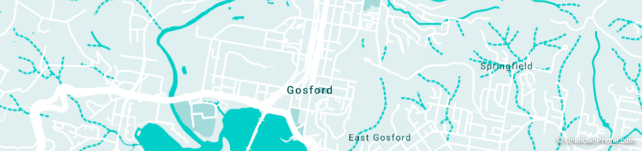 gosford area code map (Gosford, Australia)