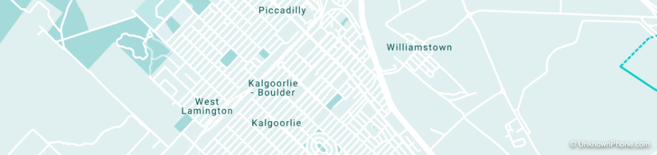 kalgoorlie area code map (Kalgoorlie, Australia)