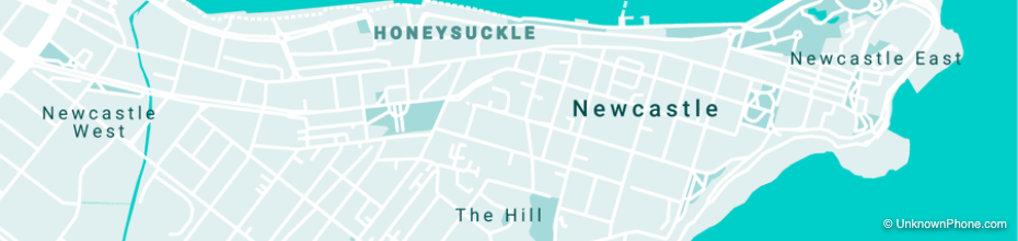 newcastle area code map (Newcastle, Australia)