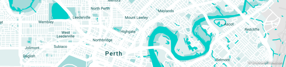 perth area code map (Perth, Australia)