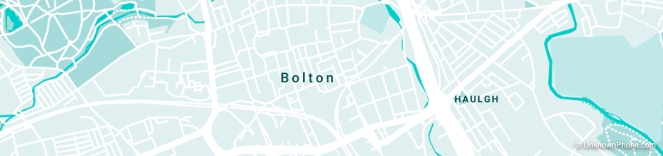 01204 area code map (Bolton, United Kingdom)