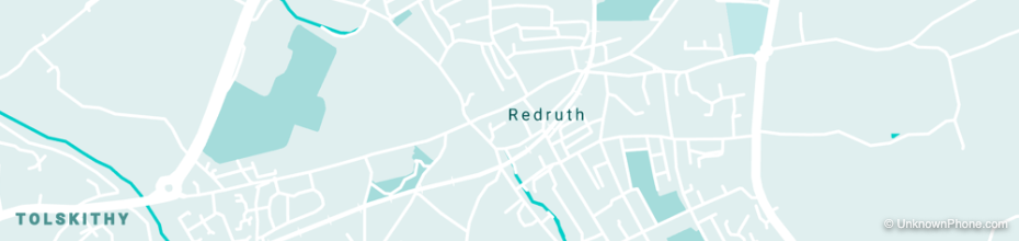 01209 area code map (Redruth, United Kingdom)