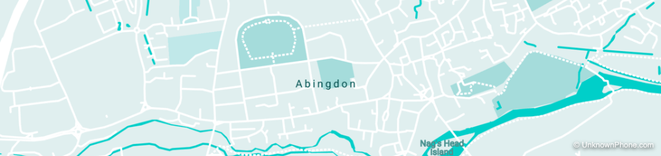 01235 area code map (Abingdon, United Kingdom)