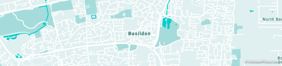 01268 area code map (Basildon, United Kingdom)
