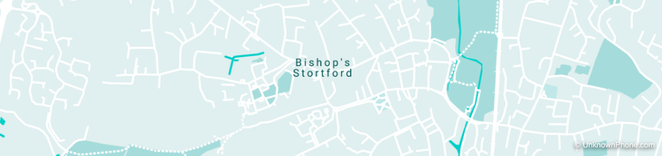 01279 area code map (Bishops Stortford, United Kingdom)
