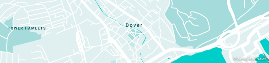 01304 area code map (Dover, United Kingdom)