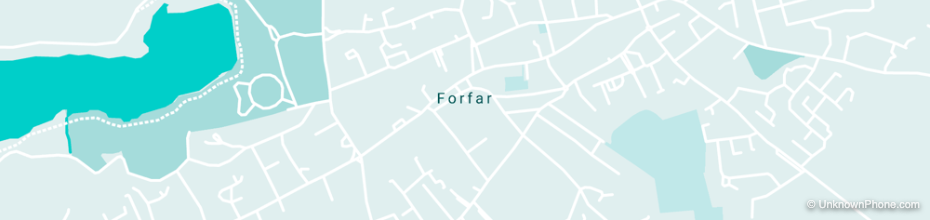 01307 area code map (Forfar, United Kingdom)