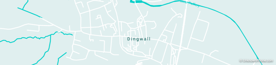 01349 area code map (Dingwall, United Kingdom)