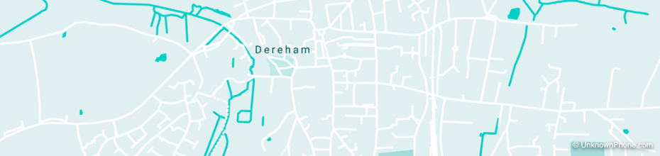 01362 area code map (Dereham, United Kingdom)