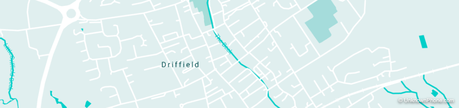 01377 area code map (Driffield, United Kingdom)