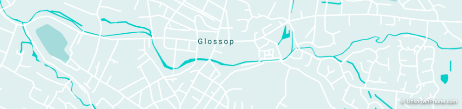 01457 area code map (Glossop, United Kingdom)