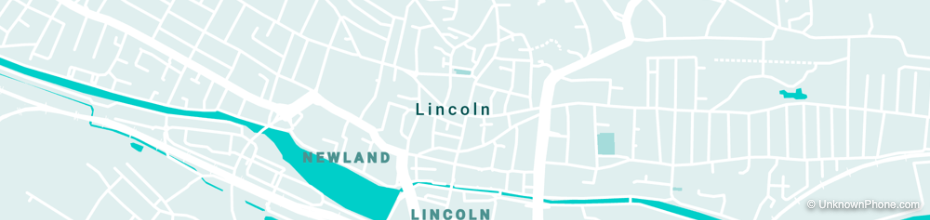 01522 area code map (Lincoln, United Kingdom)