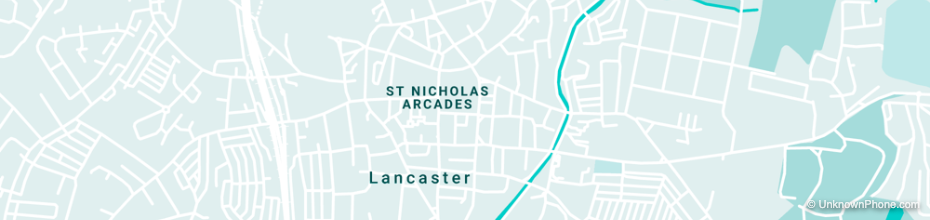 01524 area code map (Lancaster, United Kingdom)