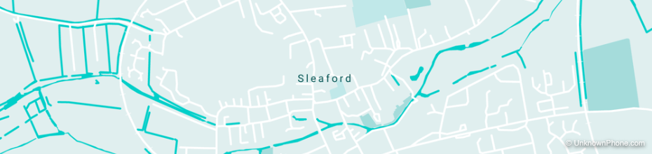 01529 area code map (Sleaford, United Kingdom)