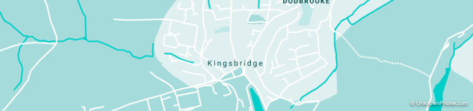 01548 area code map (Kingsbridge, United Kingdom)