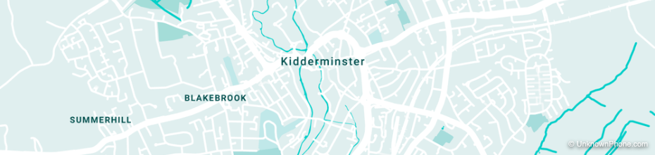 01562 area code map (Kidderminster, United Kingdom)