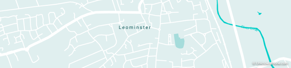 01568 area code map (Leominster, United Kingdom)
