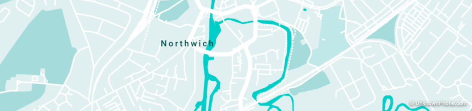 01606 area code map (Northwich, United Kingdom)