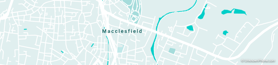 01625 area code map (Macclesfield, United Kingdom)