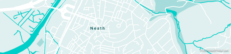 01639 area code map (Neath, United Kingdom)
