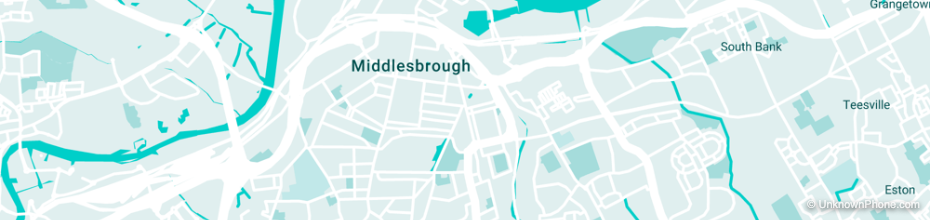 01642 area code map (Middlesbrough, United Kingdom)