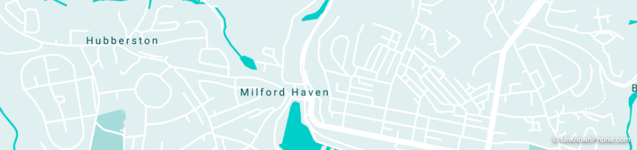 01646 area code map (Milford Haven, United Kingdom)