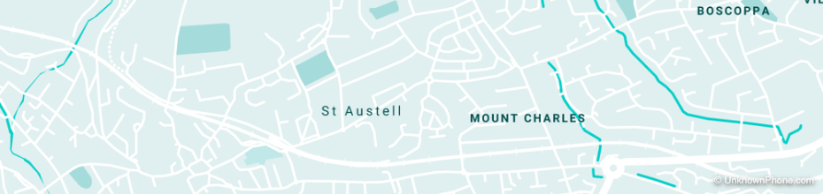 01726 area code map (St. Austell, United Kingdom)