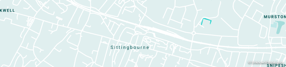 01795 area code map (Sittingbourne, United Kingdom)