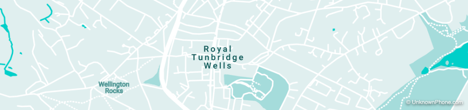 01892 area code map (Tunbridge Wells, United Kingdom)