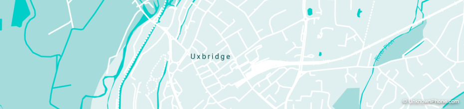 01895 area code map (Uxbridge, United Kingdom)