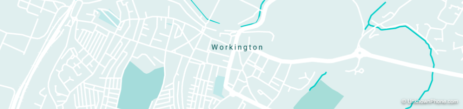 01900 area code map (Workington, United Kingdom)