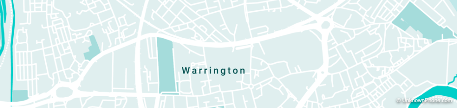 01925 area code map (Warrington, United Kingdom)