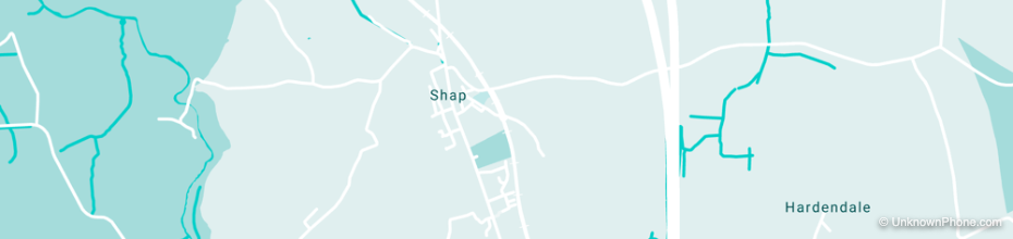 01931 area code map (Shap, United Kingdom)