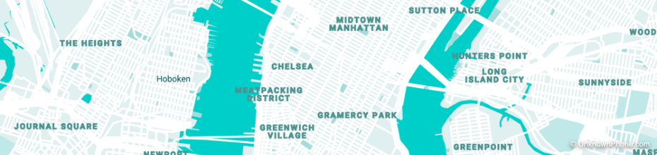 newyork area code map (New York, United States)